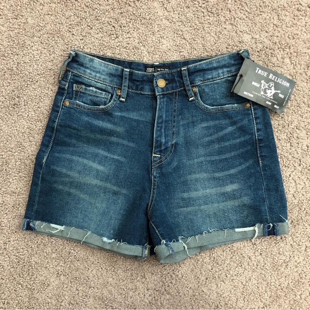 True Religion Jennie Curvy High Rise Shorts